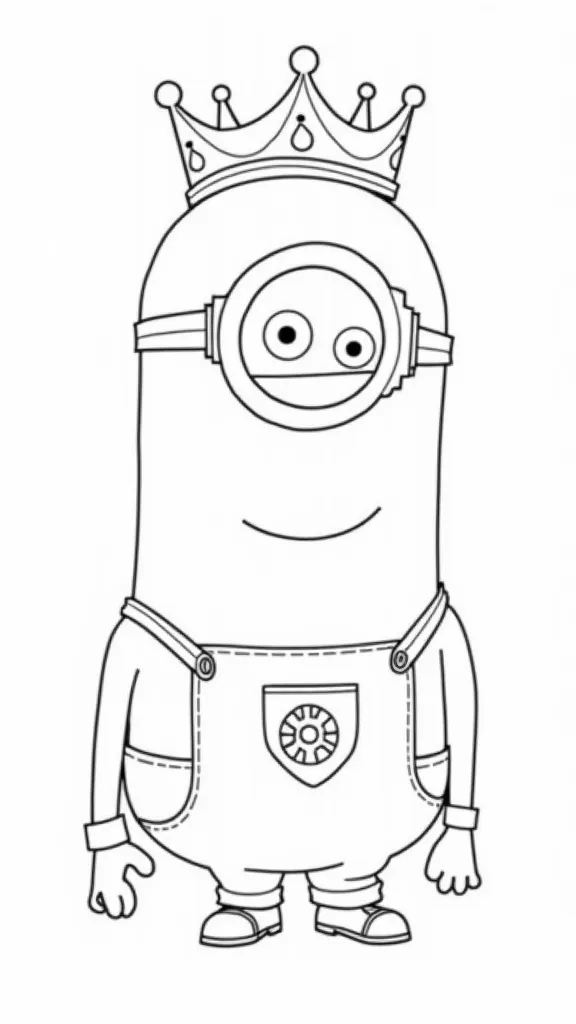 Página para colorear de King Bob Minion